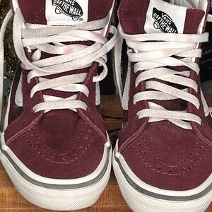 Vans Kids Maroon High-Top Sneakers